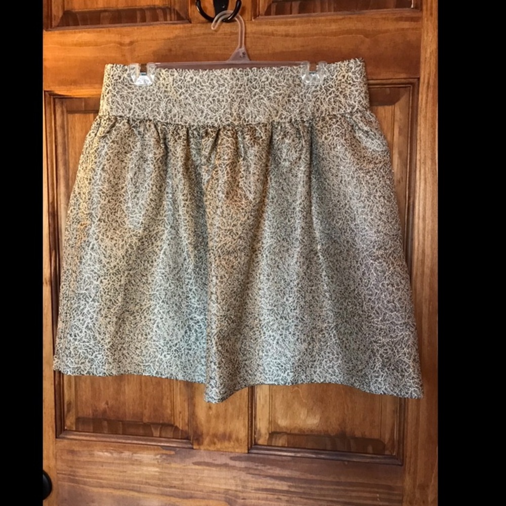 Gold thick banded skirt